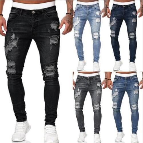 WICCON Men's Biker Jeans