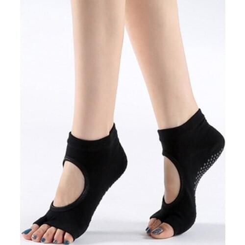 Toeless Non Slip Grip Women Socks for Yoga Barre Pilates Fitness Gym Sports Anti Slip Dance Socks Cycling Socks