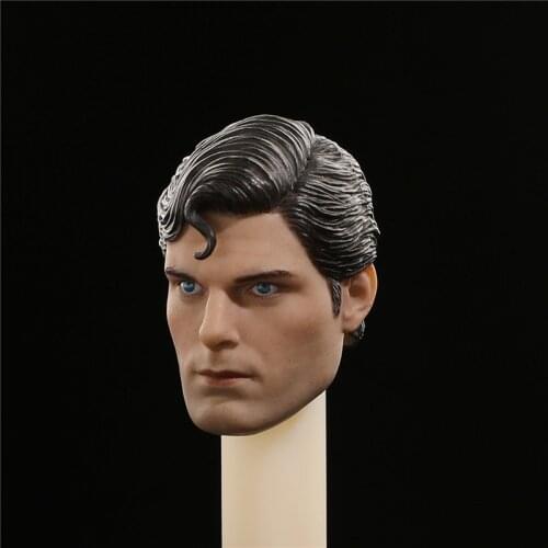 1/6 Scale Male Super Hero Supermen Man Christopher Reeve Head Sculpt Caving Headplay for 12" Action Figure Body Toy