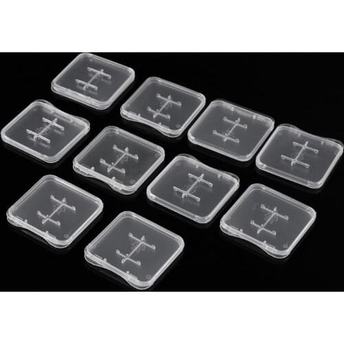 Feamos 10pcs TF MiC SDHC Micro SD Memory Card hard Plastic Box Case White New 50LA