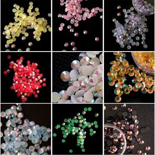 100pcs/pack 4MM Jelly AB Rhinestones Mobile Phone Beauty Decorations / DIY Nail Art Materials Flat Diamonds