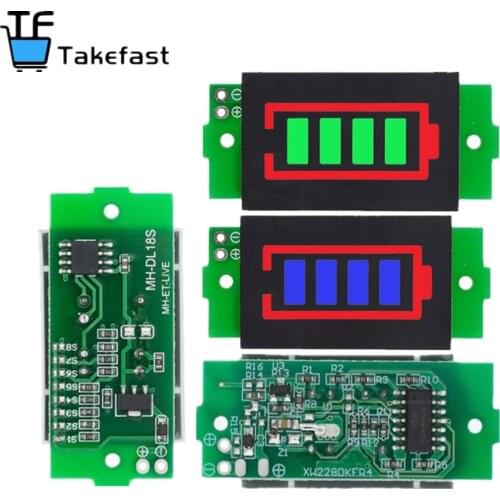 1S 2S 3S 4S Single 3.7V Lithium Battery Capacity Indicator Module 4.2V Blue Display Electric Vehicle Battery Power Tester Li-ion