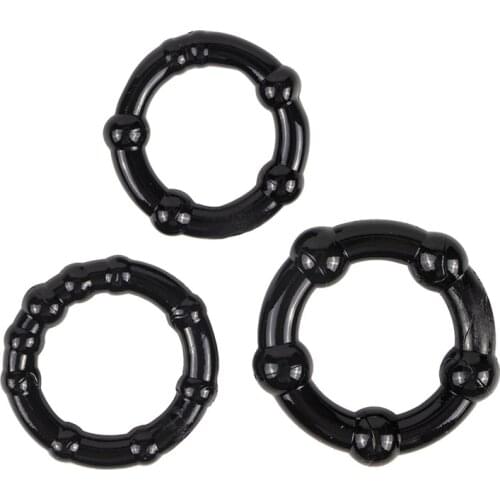 3 pcs/set Cock Ring Penis Sleeve Sex Products Silicone Black/White Sex toys for Men Male Penis Ring Delay Ejaculation