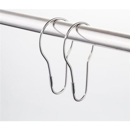 3000pcs/lot New Chrome Plated Shower Bath Bathroom Curtain Rings Clip Easy Glide Hooks Polished Chrome Finish NO14