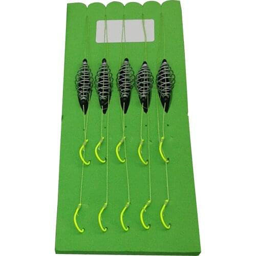 5 Pairs/Lot carbon steel fishing hooks double barbed hook with PE line carp fishing anzol Accessory Anti-winding B349
