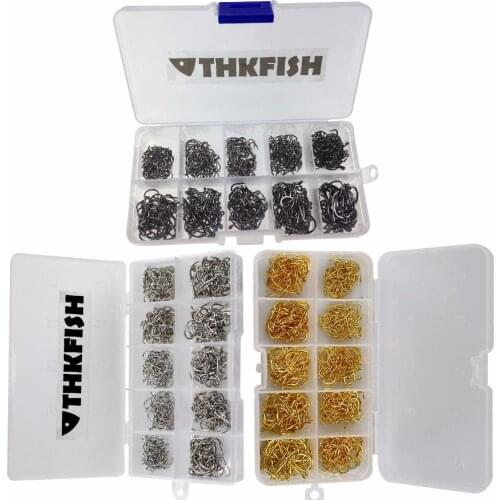 500pcs/set #3~#12 Golden Black Silver Fishing Hooks High Carbon Steel Carp Fishhook Barbed Hook Carp Fishing Hooks Freshwater