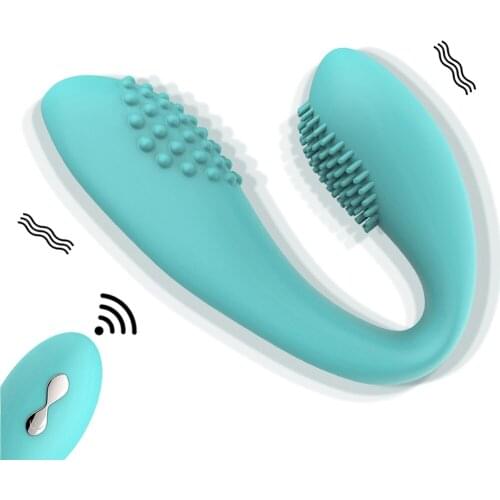 Wireless Vibrator Adult Toys For Couples USB Rechargeable Dildo G Spot U Silicone Stimulator Double Vibrators Sex Toys For Woman