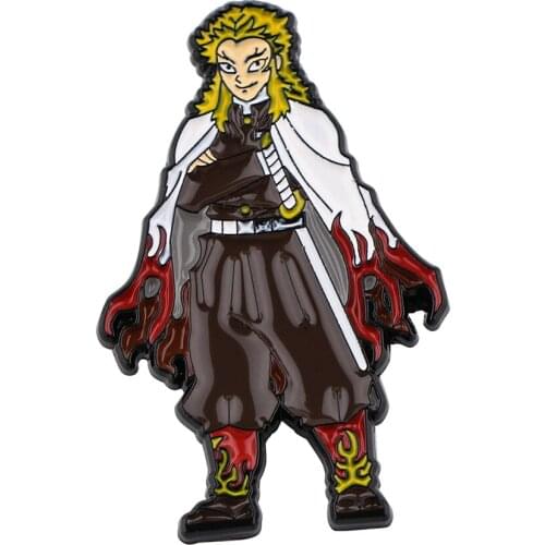 20pcs/lot J2998 Anime Demon Slayer Character Pin Metal Enamel Pins and Brooches for Women Men Lapel Pin Backpack Hat Badge