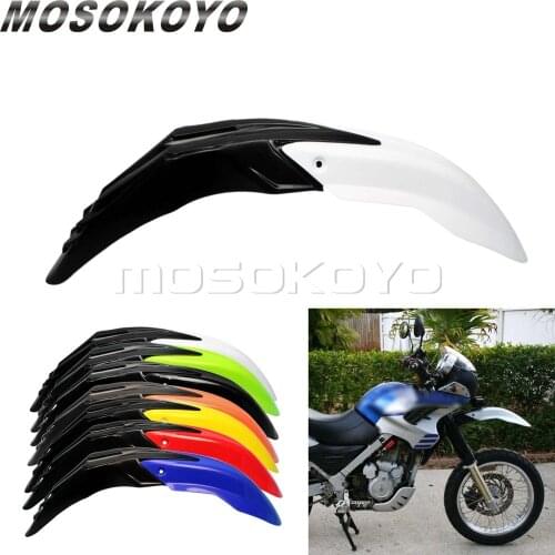 Black White ABS Plastic Motocross Dirt Pit Racing Bike Front Fender Enduro Mudguard Mud Guards for EXC XCF KLX KLF WR TTR