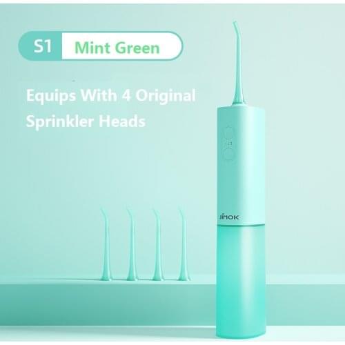 JIMOK S1 Oral Irrigator USB Rechargeable Water Jet Flosser Portable Dental Floss 150ML Water Tank Waterproof Teeth Cleaner 4Tips