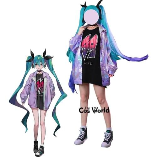 Vocaloid Miku 39 POP UP SHOP in MAGNET Harajuku Coat T-shirt Outfit Anime Cosplay Costumes