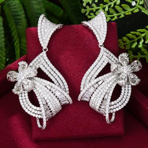 Missvikki Dubai Style Luxury Gorgeous Pendant Earrings For Noble Women Bridal Earring aretes de mujer modernos Gift 2022 Hot
