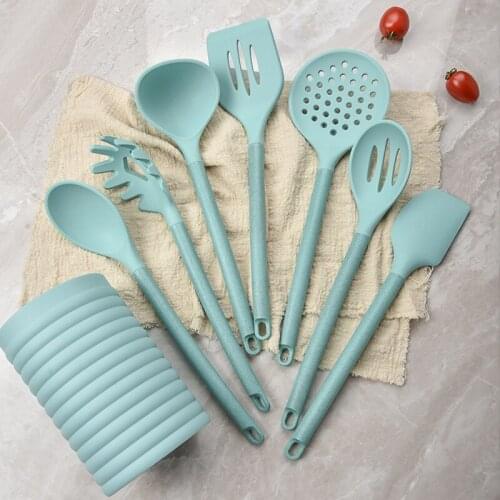 8 Pcs Kitchen Utensils Set Non-Stick Silicone Cooking Utensils Sets Spoon Spatula Colander Cooking Tools Kitchen Gadget Sets