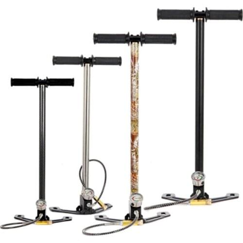 300bar 30mpa 4500psi 3 Stage Hand Operated High Pressure Air Compressor PCP Pump For Air Paintball Car/Motorcycle/Bicycle Inflat