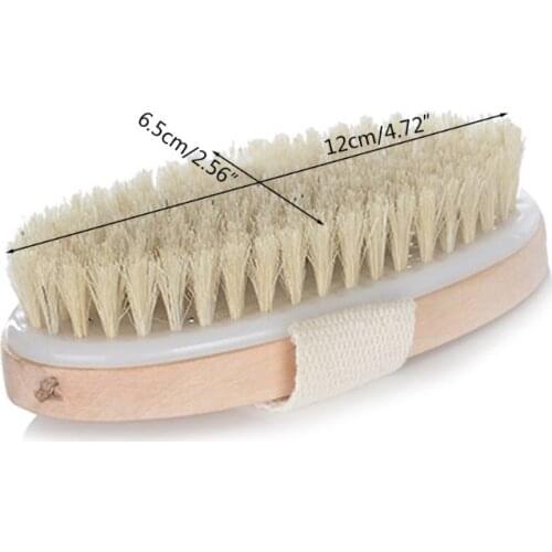 2021 New Female Dry Skin Body Brush Massager Natural Bristles Wood Improve Skins Healthy