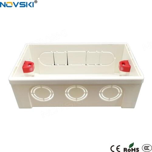 NOVSKI 146 Type Mounting Back Box Adjustable Internal Cassette Junction Box For 146*86mm Wall Switch and Socket ,White