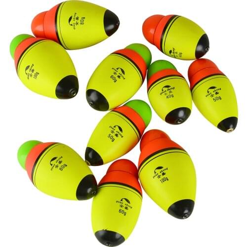 1pc Floating 40g-100g Luminous Foam Fishing Float Red Green Led Night Electronic Head Anti-collision Light Fishing Float Bobber