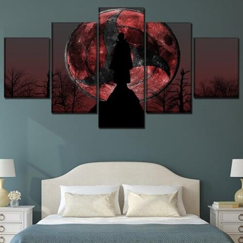 5 Piece Canvas Wall Art Home Modern Bedroom Decorative Modular Picture Framework High Quality Print Anime Poster Ninja Painting
