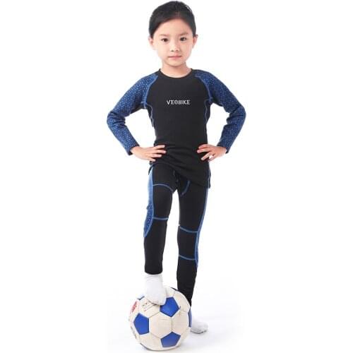 Thermal Fleece Underwear Kids Sportswear Cycling Base Layers Children Fitness Gym Jogging Riding Winter Warm Long Johns