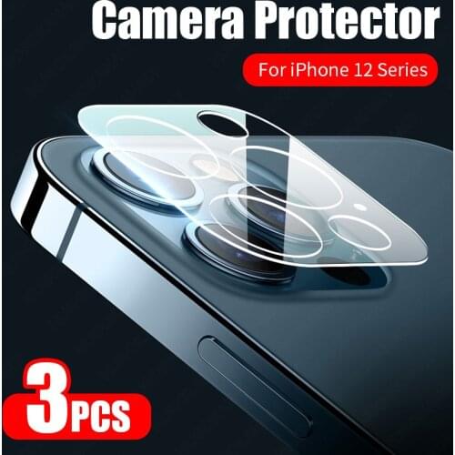 3Pcs Camera Lens Protective Glass for IPhone 12 Pro Max Mini Back Camera Screen Protector on IPhone 12 Mini Pro Max Lens Film