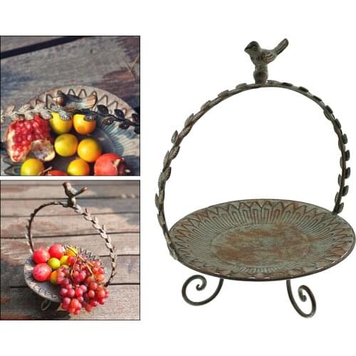 Iron Fruit Bowl Bowl Decorative Snack Display Holder for Kitchen Reception Dining Table