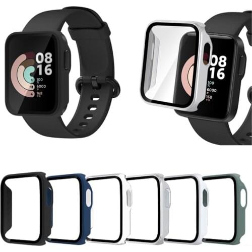 Hard Full Edge Glass Screen Protector Case Shell Frame For Xiaomi Mi Watch Lite/Redmi Smart Watch Protective Bumper Cover
