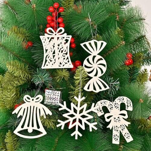 1 Bag of Christmas ornaments in retro style for household hollow snowflake candy bell Christmas ornaments