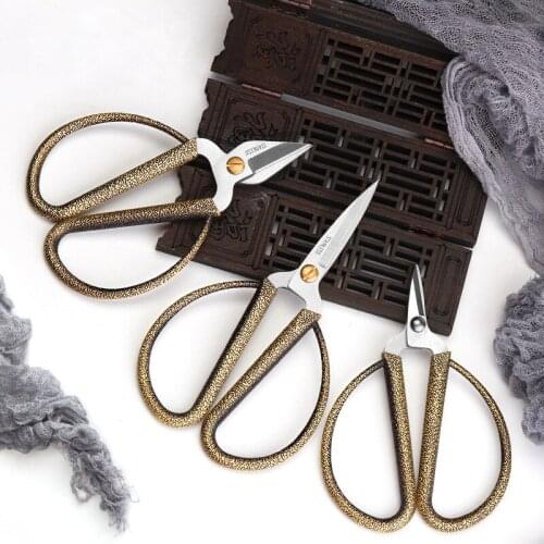 1Pcs Tailor Scissors Household Shears Sewing Scissors Straight Vintage Scissor Embroidery Fabric Scissors Tools for Sewing