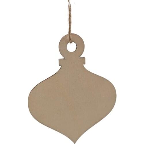 10PCS 10X8CM Wooden Ornaments Unfinished with Hole Predrilled Natural Wood Slices for Crafts DIY Christmas Ornaments