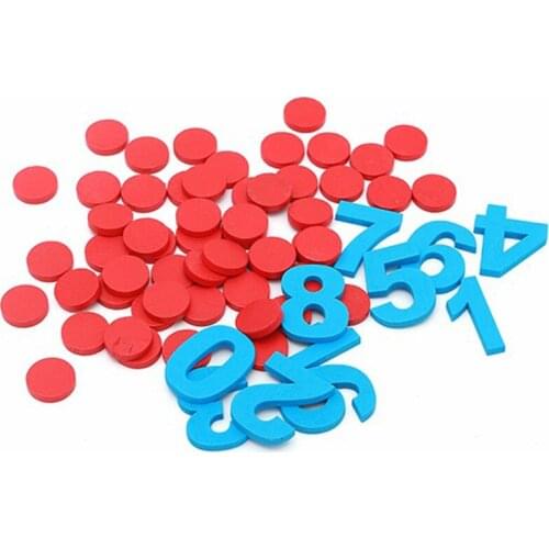 10PCS Blue Digital + 55PCS Red Counter Montessori Baby Number Figure Stick Mathematics Wooden Educational Kids Toys for Children