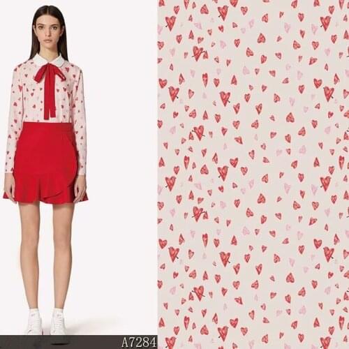 50x143cm natural 100% mulberry silk crepe de chine fabric 16mm drape printed shirt clothing fabric for dress cloth wholesale