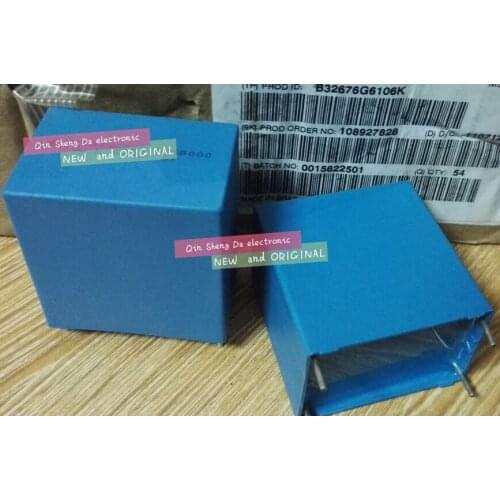 20pcs The new 38MM film capacitor B32676G6106KFOR EPCOS 10uf / 630v 106 new 38MM film capacitors B32676G6106K