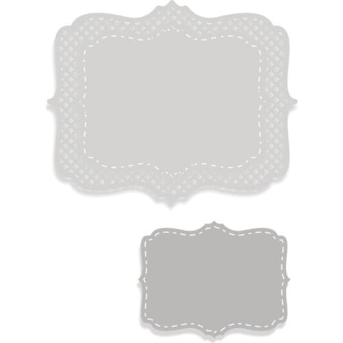 2020 New Rectangle Frame Lace Metal Cutting Dies For Cut Paper Making Album Background Greeting Card Scrapbooking No Stamps Sets