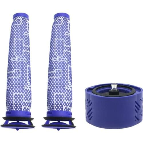 3pcs/set Pre & Post-Motor HEPA Filter Kit for Dyson V6 DC59 Vacuum Cleaner Parts fit part DY-96674101 & DY-96566101