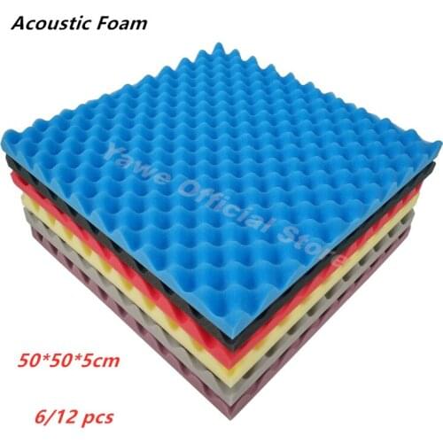 4/8 PCS 50x50x5cm Studio Acoustic Foam Soundproof Foam Sound Absorption Treatment Panel Sound Wedge Protective Sponge
