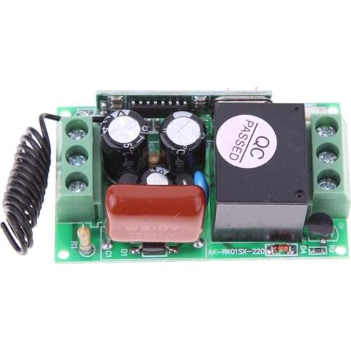 433MHz Practical AK-RK01S-220-A AC 220V 1CH Wireless Remote Control Switch Controle Remotor Panel Transmitter