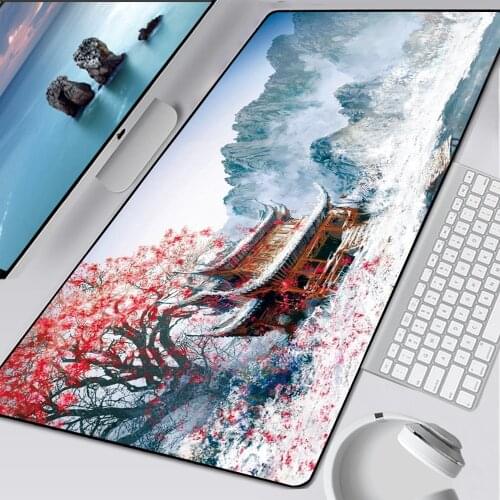 XXL Great Wave Off Mouse Pad Art Large Overlock Edge Mat Rubber Speed PC Computer Gaming Mousepad Waterproof Desk Keyboard Mat