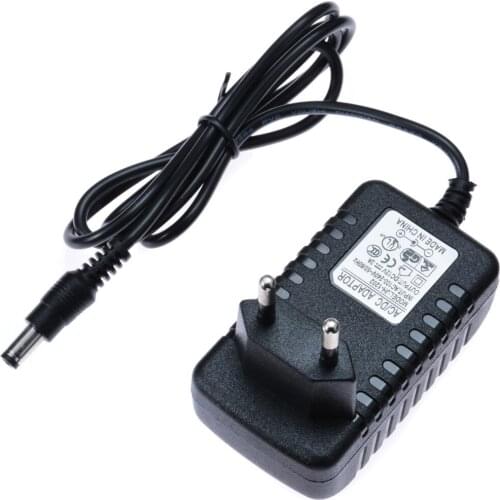 DC 12V 2A Power Supply AC 100V-240V Converter Adapter EU Plug Charger 5.5mm x 2.1mm for Camera Video MP4 Audio