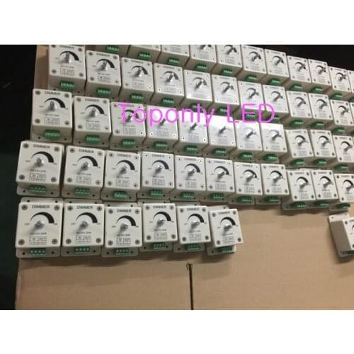 DC12v led strip light dimmer with knob switch Max.8A 96w output easy to adjust brightness DIY led component parts 50pcs/lot
