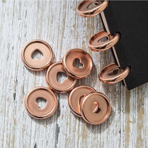 10PCS Heart Notebook Plastic Disc Binding Mushroom Hole Binding Loose-leaf Disc Plastic DIY Buckle Office Supplies Binding