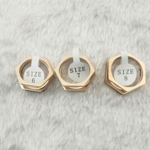 Classic brand style luxury women fashion stainless steel ring