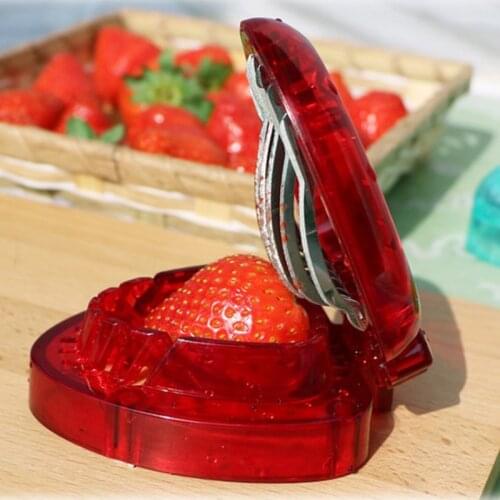 Strawberry Slicer Fruit Cutter Slice Kitchen Fruit Gadget Tools Strawberry Cutter Blade Fruit Tools