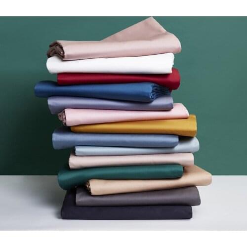 3 pcs Home bedding set luxury 60S soft Egyptian long staple cotton sateen bedding set solid color pillow case and sheet set