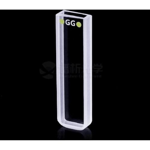 Optical Glass CuvetteHigh transmittance Science Experiment High temperature resistant Acid and alkal 3mm 1.05ml-G 2PCS