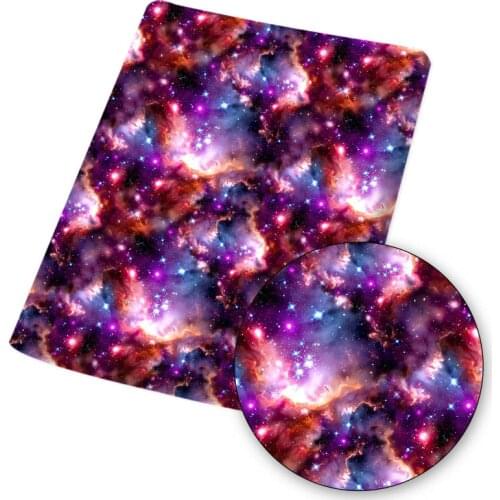 Cheer Bows Polyester Cotton Fabric Sheet Cosmic Nebula Printing DIY Material Masks Sewing Raw Materials Home Textile 45*145cm/Pc