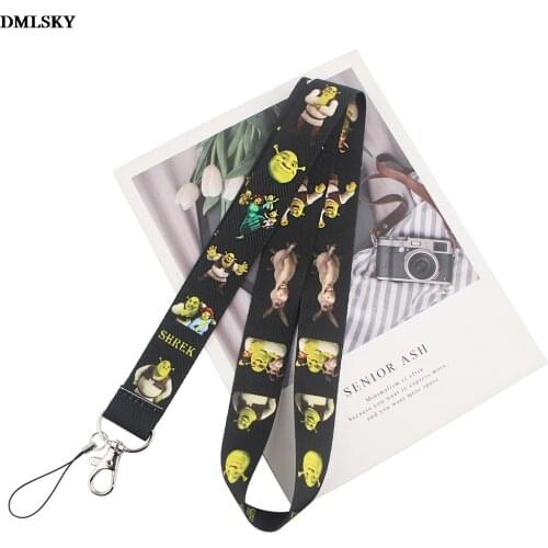 MD132 DMLSKY Cartoon Monster Lanyard Keychain Animals Lanyards for keys Badge ID Mobile Phone Rope Kids Gifts