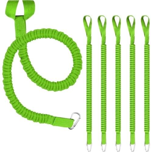 NEW-6 Pieces Kayak Paddle Leash Adjustable Kayak Coiled Rod Leash Lanyard,Kayak Accessories