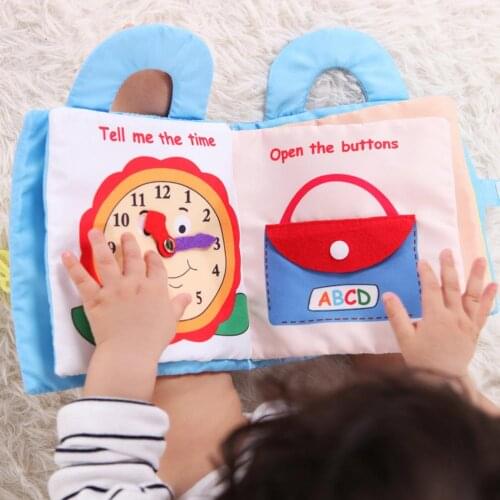 Educational Baby Toys Infant Kids Early Development Cloth Books Cartoon Learning Unfolding Activity Books Montessori Sensory Toy