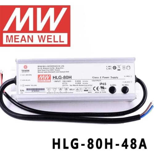 Original Mean Well HLG-80H-48A for Street/high-bay/greenhouse/parking meanwell 80W Constant Voltage Constant Current LED Driver