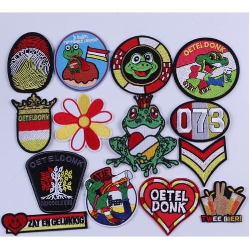 Iron on Patches for Clothes Fabric Stickers Sew on Patches Embroidery Patch Sewing Diy Oeteldonk Emblem Applique Stripes Dress A